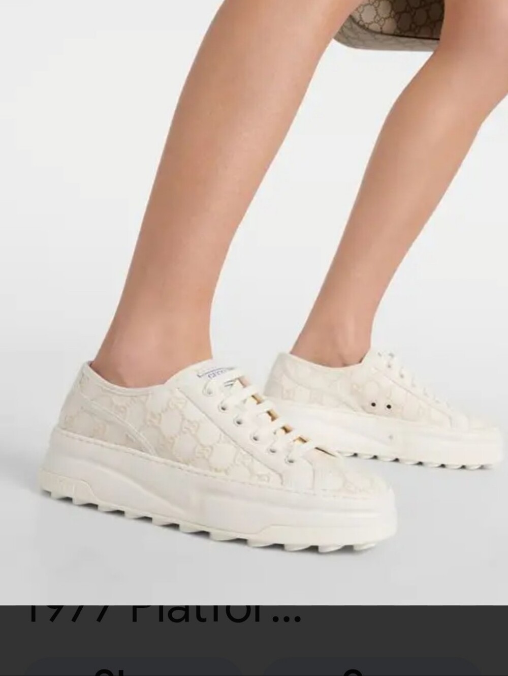 Gucci 1977 Women’s White Canvas Platform Sneakers